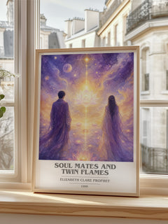 Soul Mates and Twin Flames book cover poster colour and style options – Elizabeth Clare Prophet book art