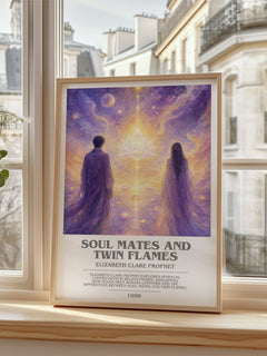 Soul Mates and Twin Flames bookish poster colour and style options – Elizabeth Clare Prophet book art