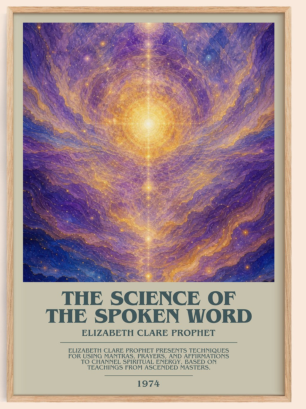 The science of the spoken word bookish book poster by Elizabeth Clare Prophet – framed literary art print