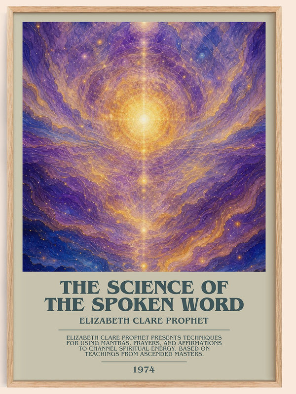 The science of the spoken word bookish book poster by Elizabeth Clare Prophet – framed literary art print