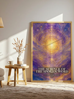 The science of the spoken word watercolour print in frame leaning in hallway – non fiction wall art