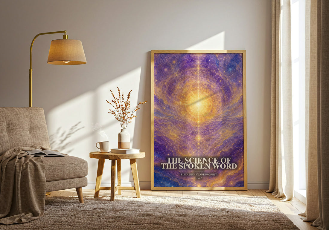 The science of the spoken word watercolour print in frame leaning in hallway – non fiction wall art