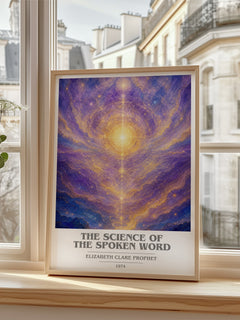The science of the spoken word book cover poster colour and style options – Elizabeth Clare Prophet book art