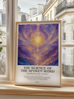 The science of the spoken word bookish poster colour and style options – Elizabeth Clare Prophet book art