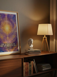 The science of the spoken word watercolour print on bookshelf – Elizabeth Clare Prophet fan gift