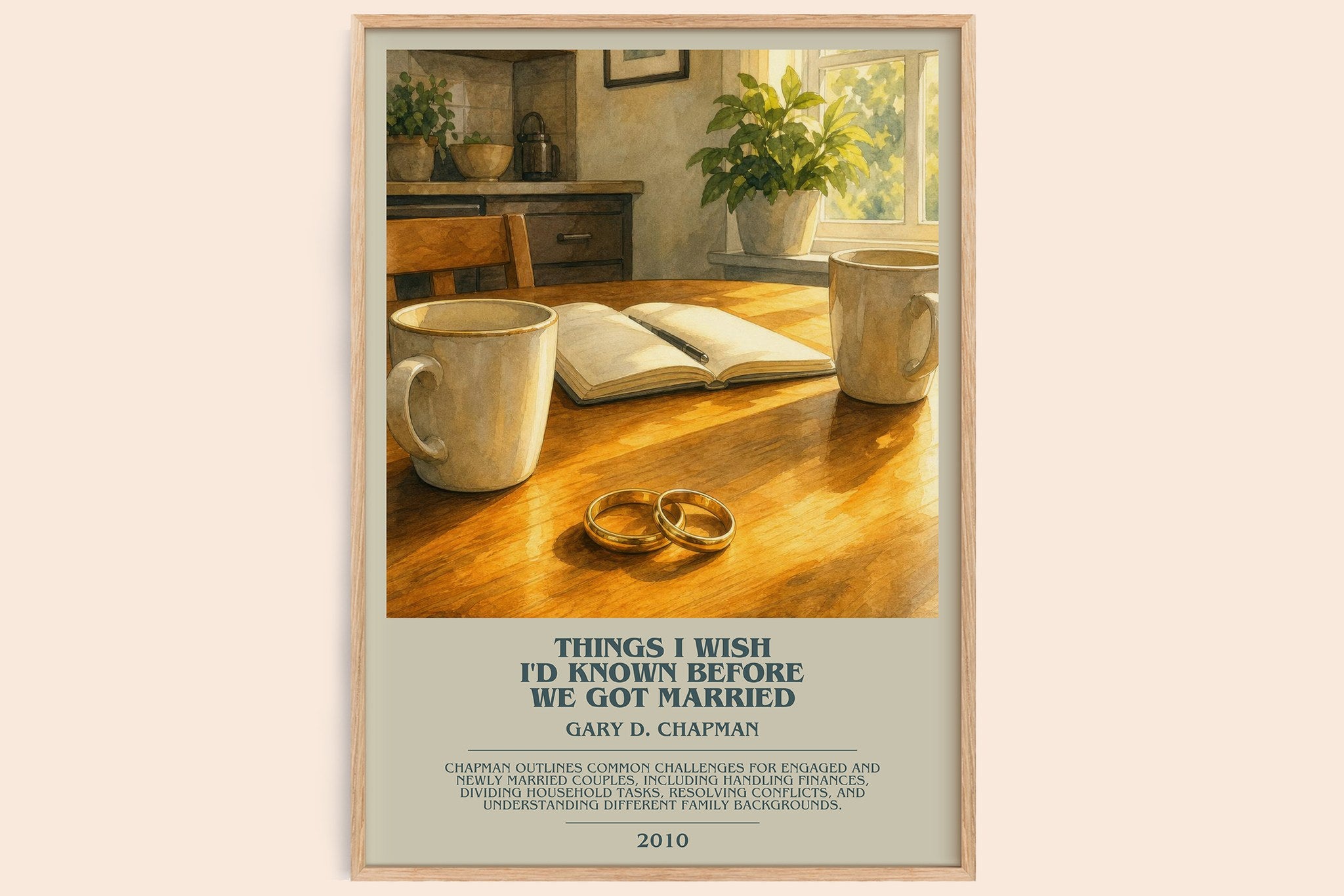Things I wish I'd known before we got married Bookish Wall Art by Gary D. Chapman