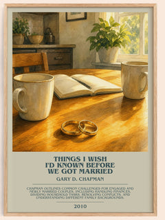 Things I wish I'd known before we got married bookish book poster by Gary D. Chapman – framed literary art print