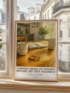 Things I wish I'd known before we got married book cover poster colour and style options – Gary D. Chapman book art