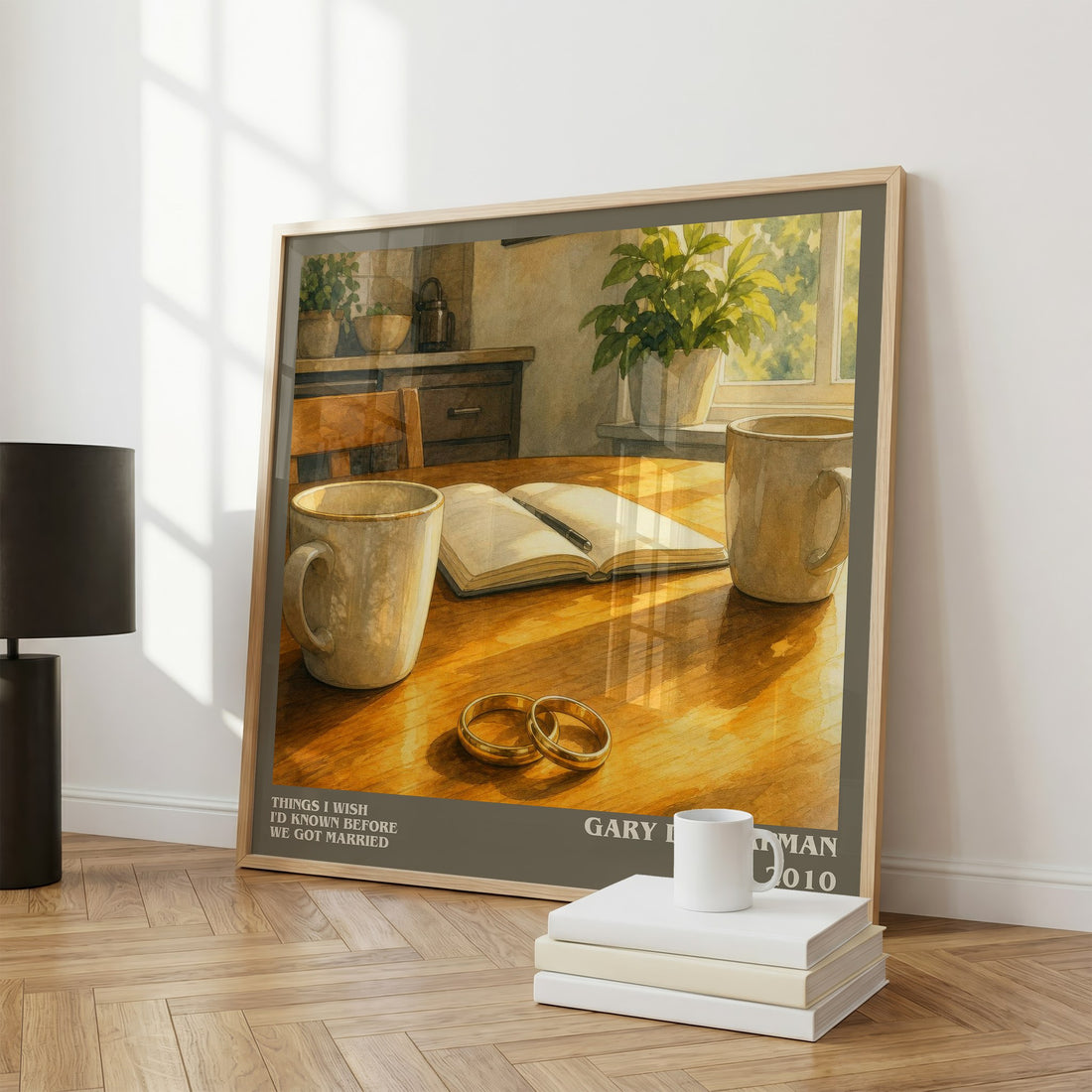 Things I wish I'd known before we got married literary print framed by window – literary home decor