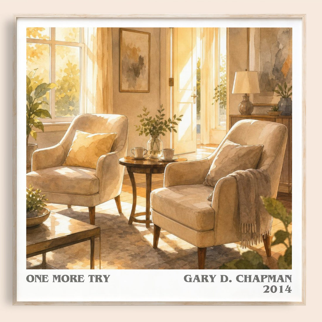 One more try literary book poster by Gary D. Chapman – framed literary art print