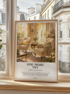 One more try bookish poster colour and style options – Gary D. Chapman book art