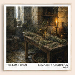 The Love Knot literary book poster by Elizabeth Chadwick – framed literary art print