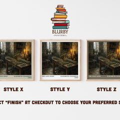The Love Knot literary print in frame leaning in hallway – historical fiction wall art