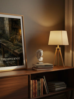 The Love Knot watercolour print on bookshelf – Elizabeth Chadwick fan gift