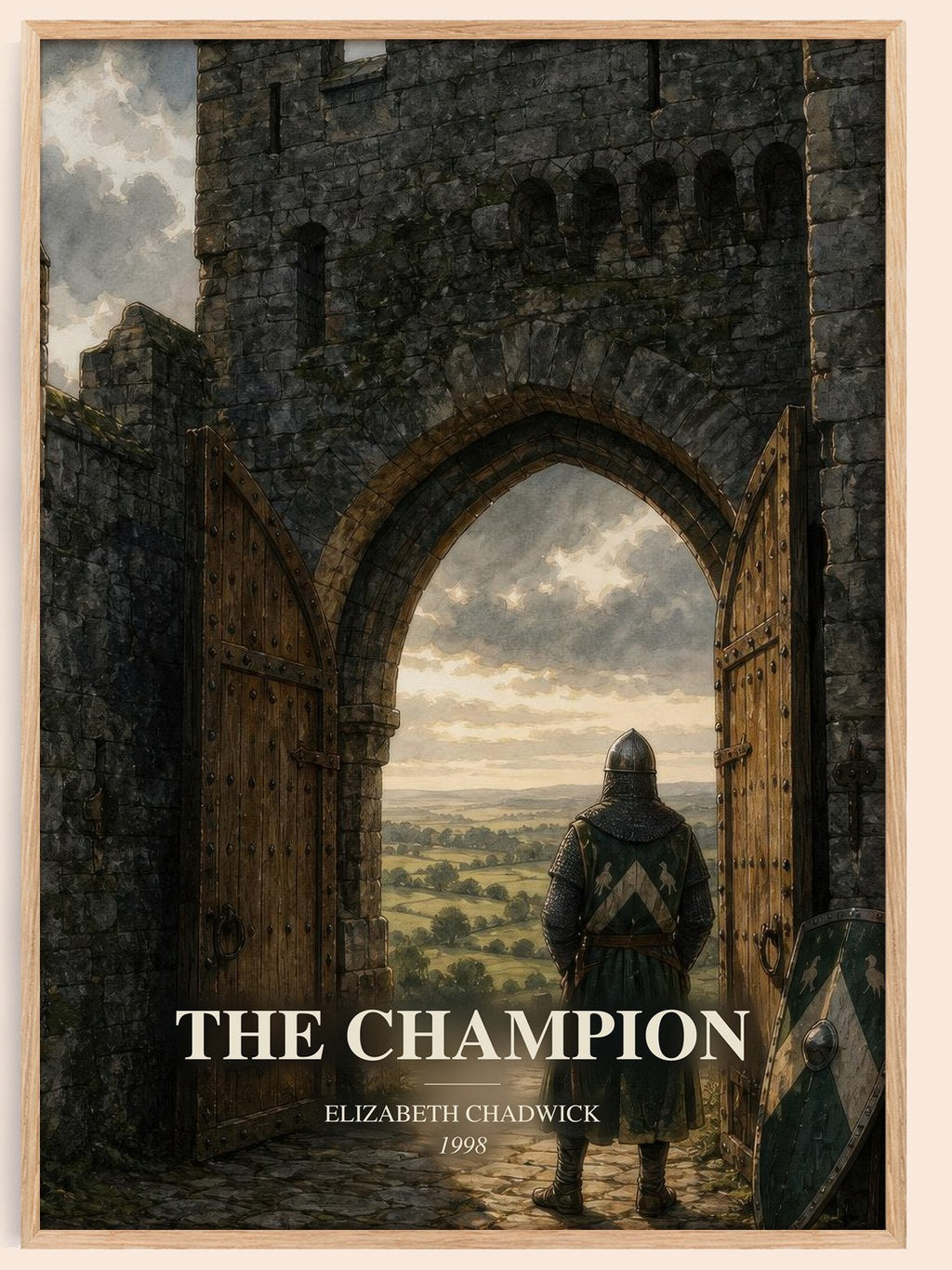 The Champion watercolour book poster by Elizabeth Chadwick – framed literary art print