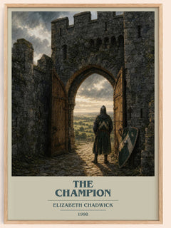 The Champion book cover book poster by Elizabeth Chadwick – framed literary art print