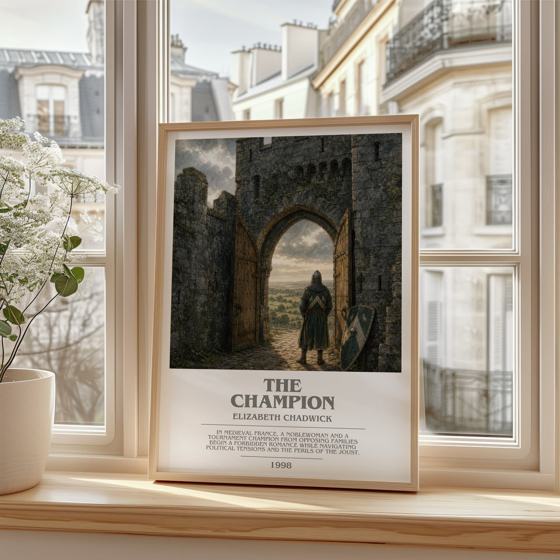 The Champion bookish poster colour and style options – Elizabeth Chadwick book art