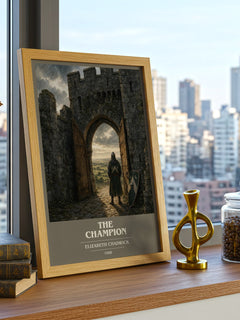 The Champion book cover print framed by window – literary home decor