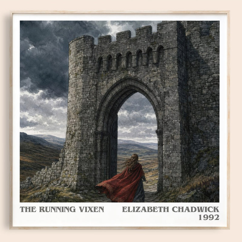 The running vixen literary book poster by Elizabeth Chadwick – framed literary art print
