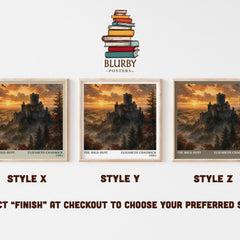 The wild hunt literary print in frame leaning in hallway – historical fiction wall art