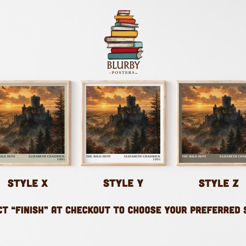 The wild hunt literary print in frame leaning in hallway – historical fiction wall art