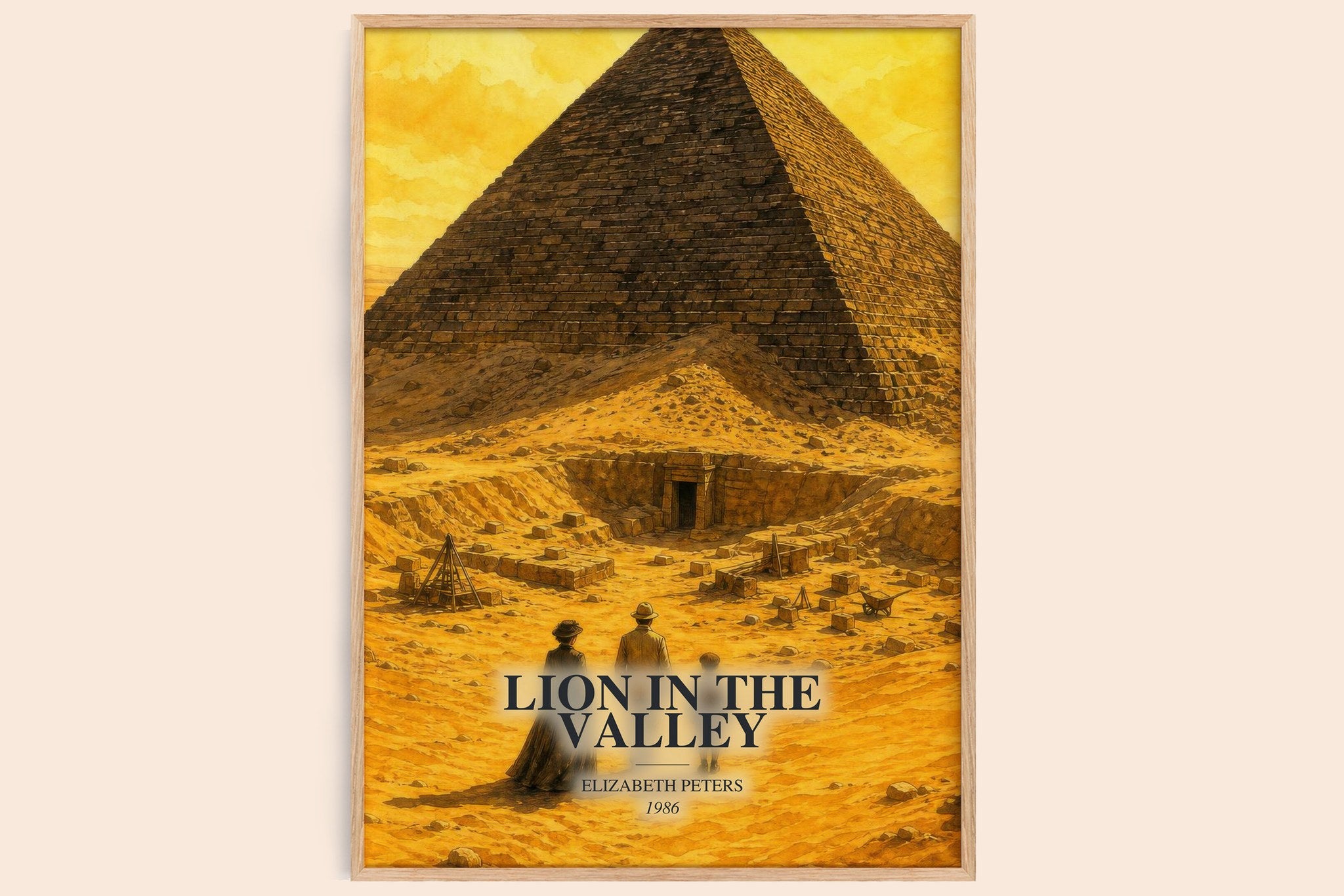 Lion in the valley Book Watercolour Illustration by Elizabeth Peters