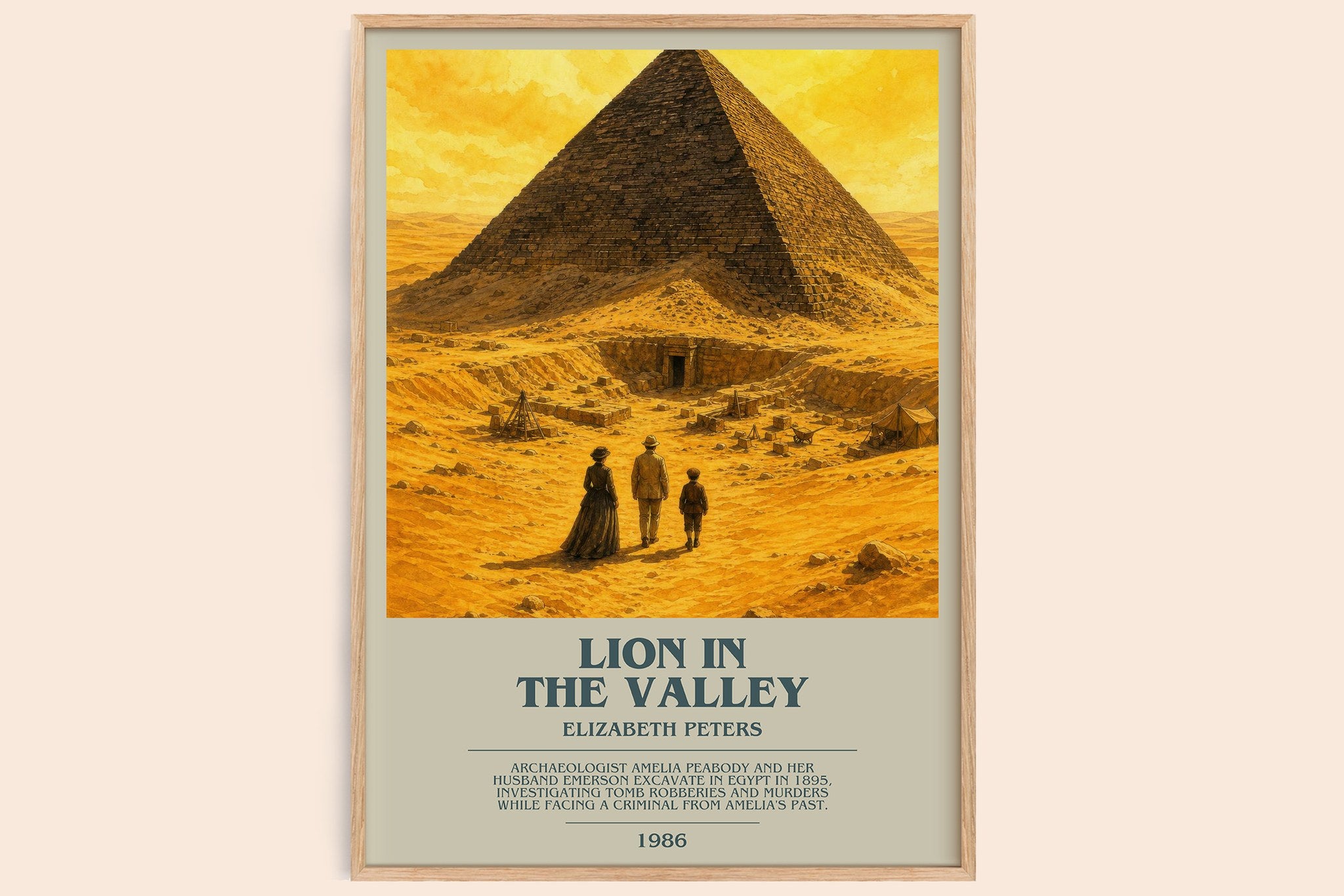 Lion in the valley Bookish Wall Art by Elizabeth Peters