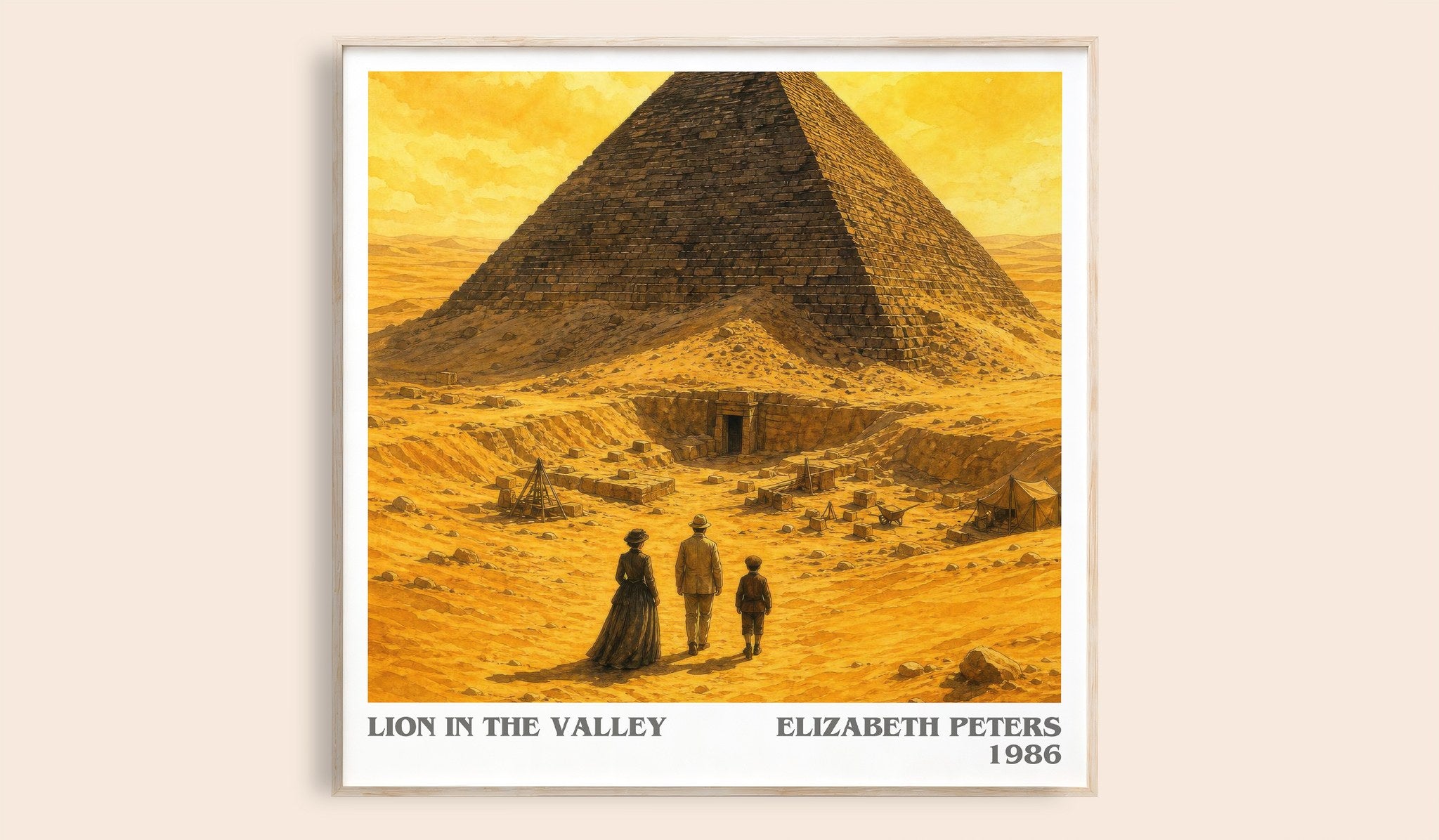 Lion in the valley Literary Art Print by Elizabeth Peters