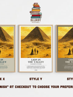 Lion in the valley bookish print in frame leaning in hallway – mystery wall art