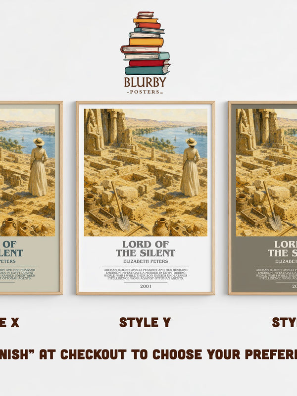 Lord of the silent bookish print in frame leaning in hallway – mystery wall art