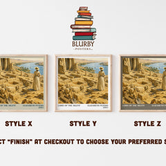 Lord of the silent literary print in frame leaning in hallway – mystery wall art