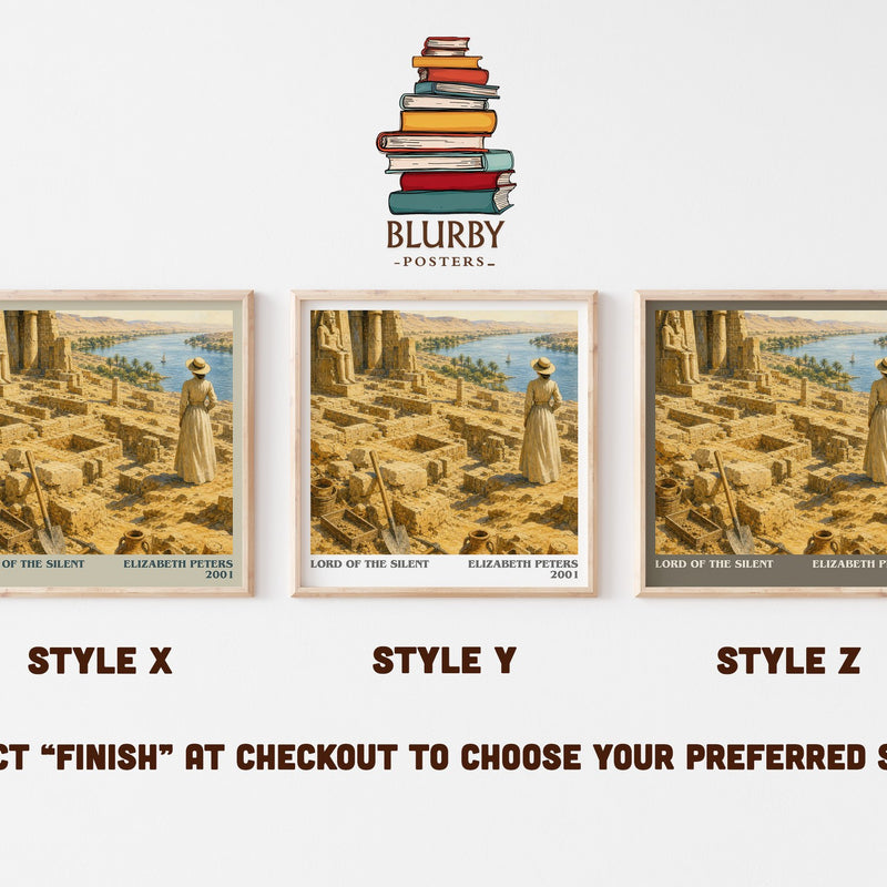 Lord of the silent literary print in frame leaning in hallway – mystery wall art