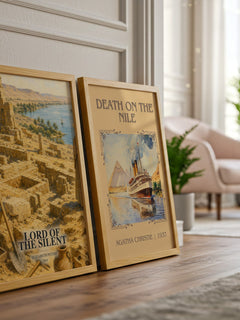 Lord of the silent watercolour print framed by window – literary home decor