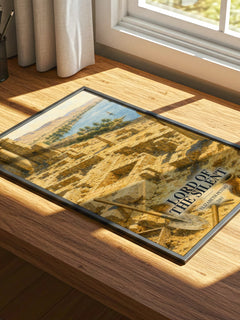 Lord of the silent watercolour book poster framed on wall – mystery wall art
