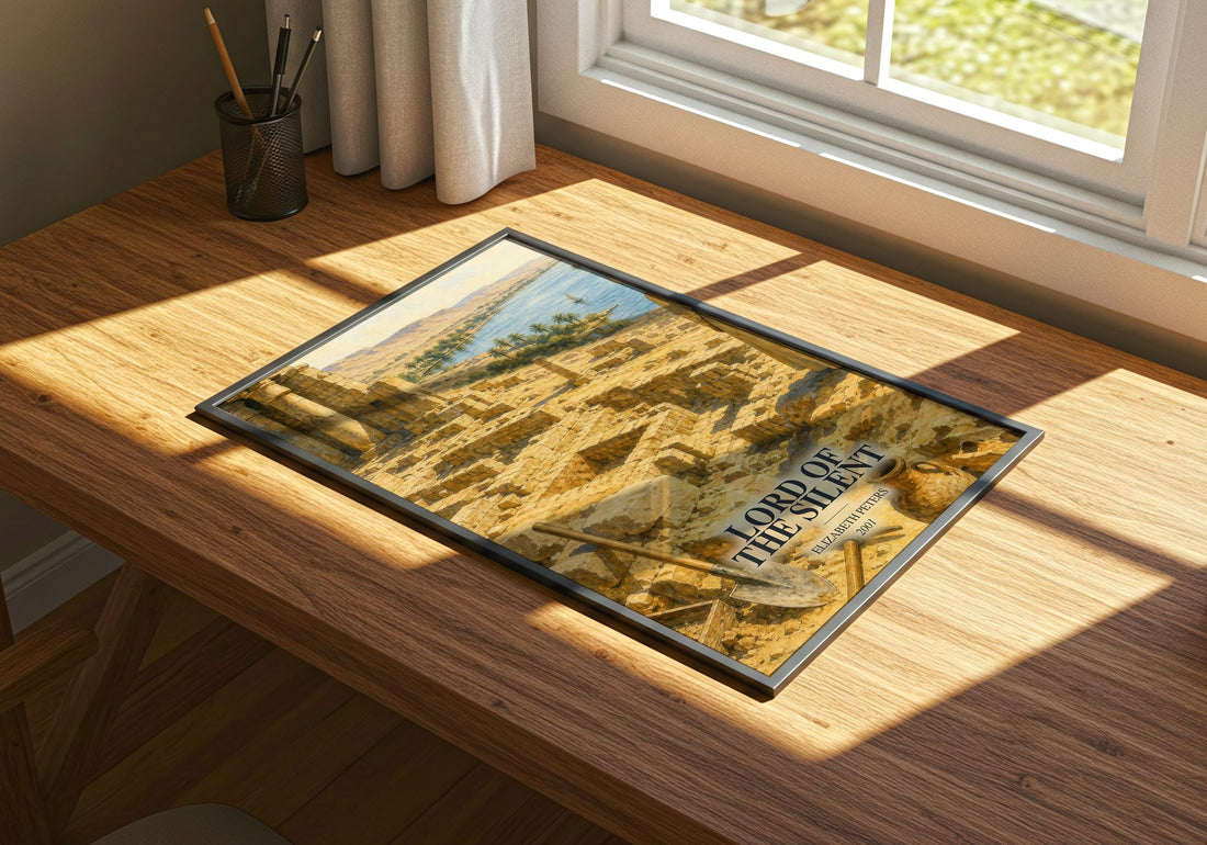 Lord of the silent watercolour book poster framed on wall – mystery wall art