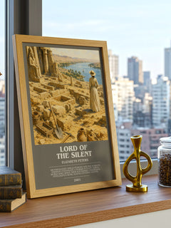 Lord of the silent bookish print framed by window – literary home decor