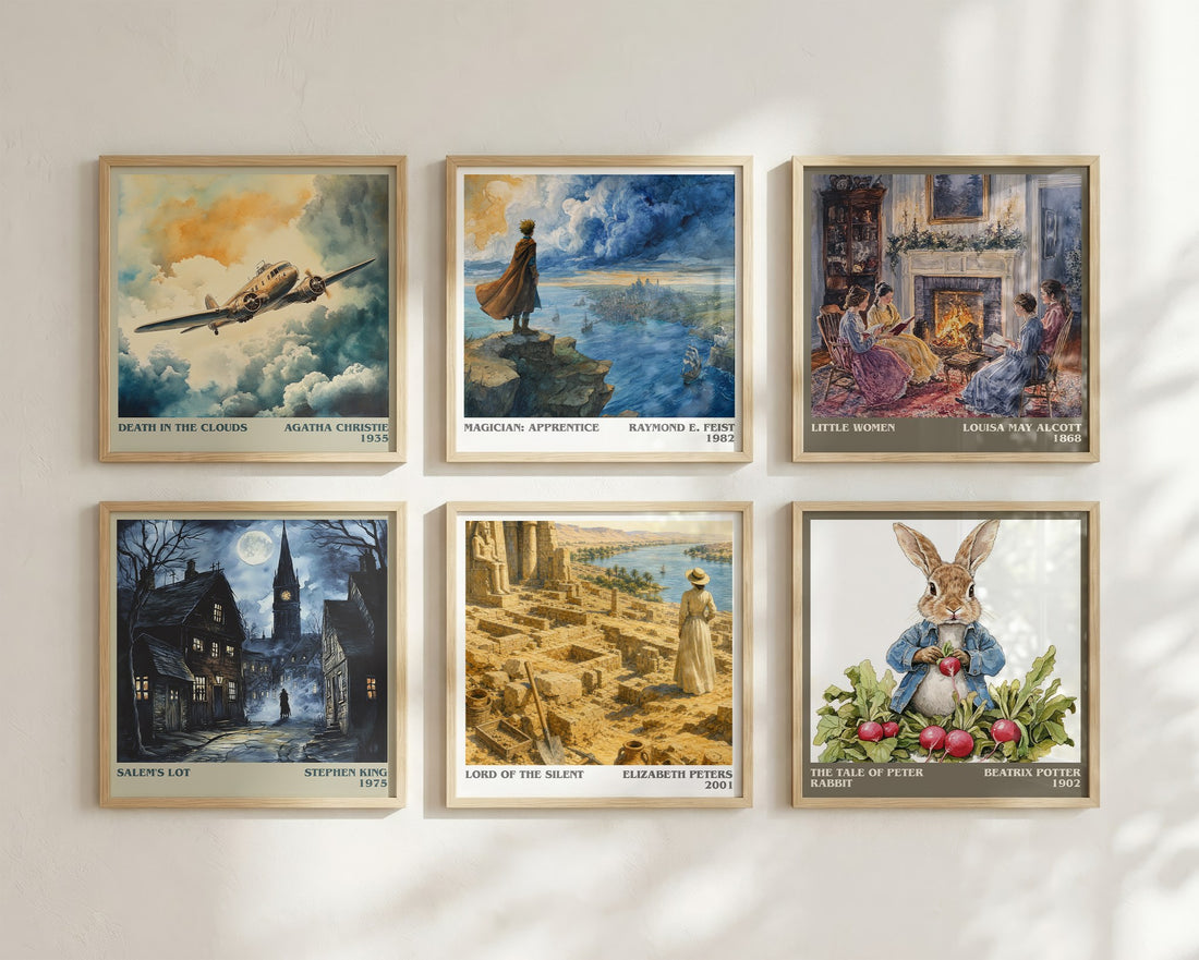 Lord of the silent literary art print colour and style options – Elizabeth Peters book art
