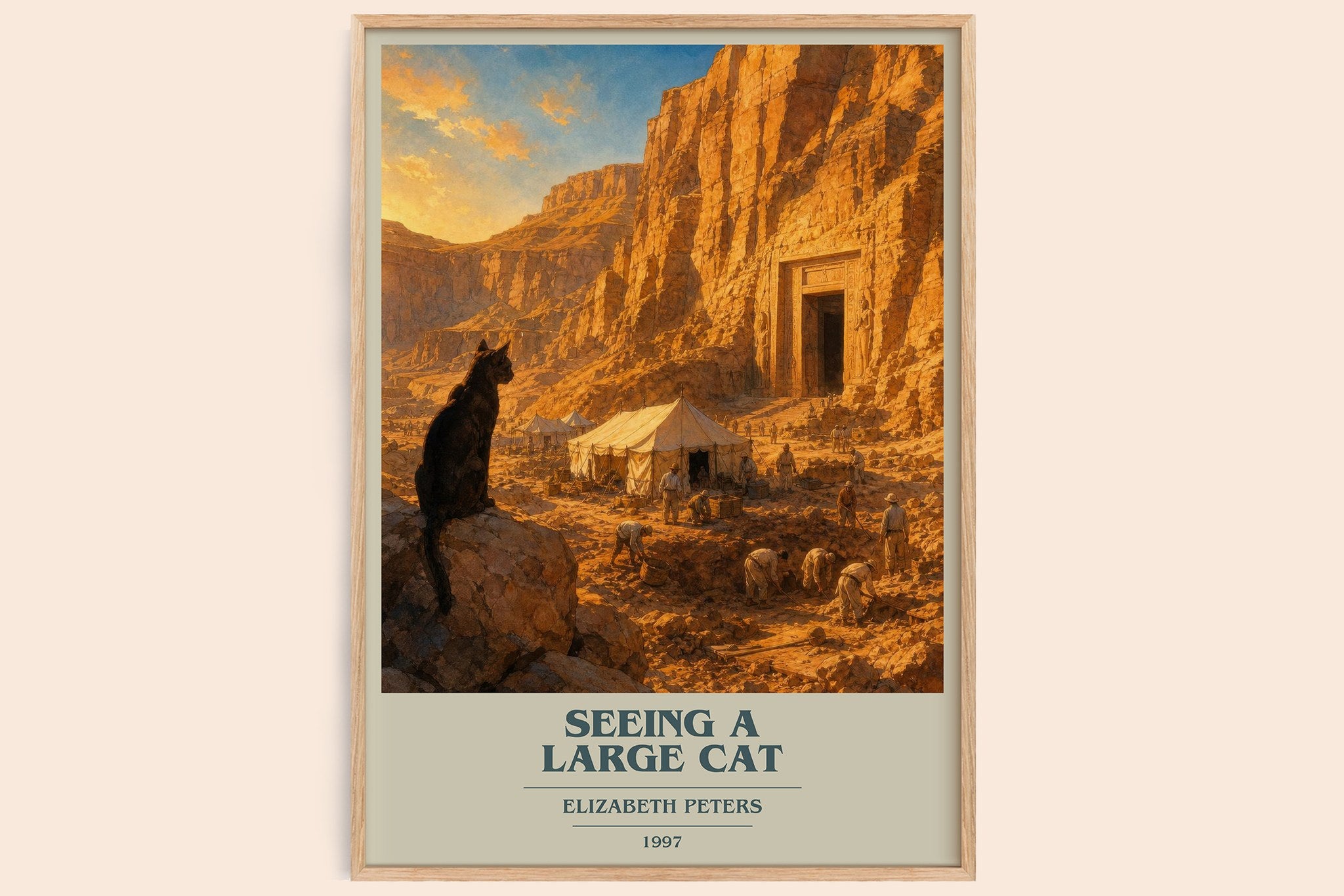 Seeing a large cat Book Cover Poster by Elizabeth Peters