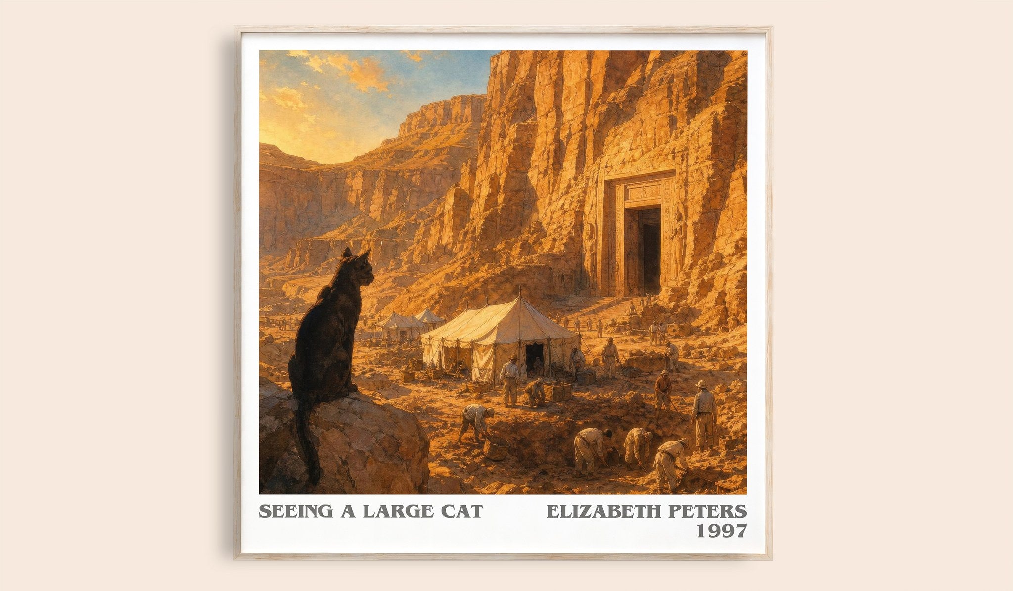 Seeing a large cat Literary Art Print by Elizabeth Peters