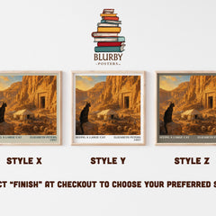 Seeing a large cat literary print in frame leaning in hallway – mystery wall art