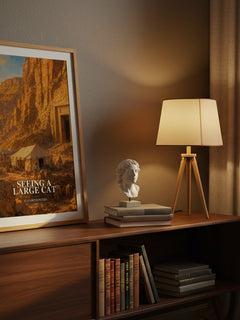 Seeing a large cat watercolour print on bookshelf – Elizabeth Peters fan gift