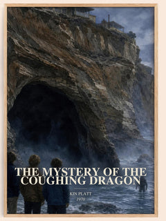 The Mystery of the Coughing Dragon watercolour book poster by Kin Platt – framed literary art print