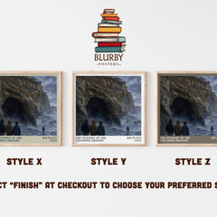 The Mystery of the Coughing Dragon literary print in frame leaning in hallway – mystery wall art