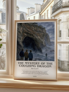 The Mystery of the Coughing Dragon bookish poster colour and style options – Kin Platt book art