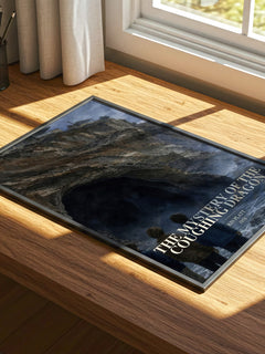 The Mystery of the Coughing Dragon watercolour book poster framed on wall – mystery wall art