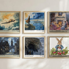 The Mystery of the Coughing Dragon literary art print colour and style options – Kin Platt book art