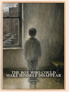 The boy who could make himself disappear watercolour book poster by Kin Platt – framed literary art print