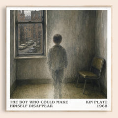 The boy who could make himself disappear literary book poster by Kin Platt – framed literary art print