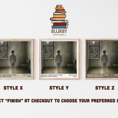 The boy who could make himself disappear literary print in frame leaning in hallway – literary fiction wall art