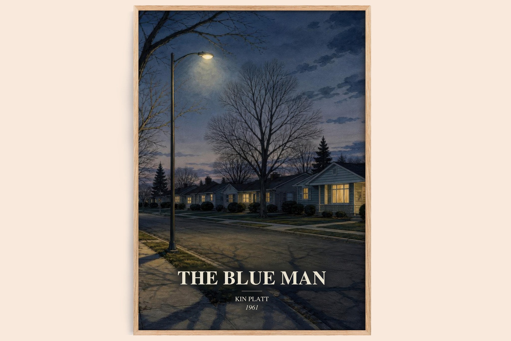 The blue man Book Watercolour Illustration by Kin Platt